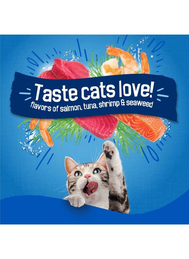 Friskies طعام جاف للقطط من بوريانا فريسكيز بنكهة المأكولات البحرية مع نكهات السلمون والتونة والجمبري - 22 رطل. - Image 4